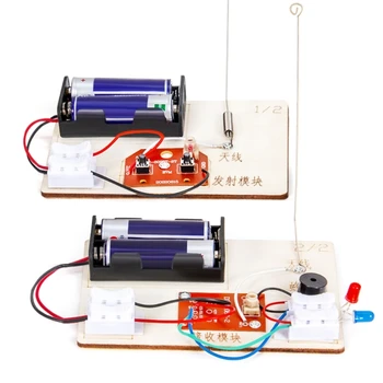 DIY Transmițător Wireless Experiment Kituri din Lemn Fizica Model Asambla Kituri pentru Student de Predare-Învățare Stem Proiect