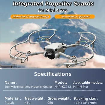 Drona Elice Garda Drone Lame Siguranța Zborului Elicea cu Zbaturi de Protecție Pentru DJI Mini 4 Pro Drone Accesorii