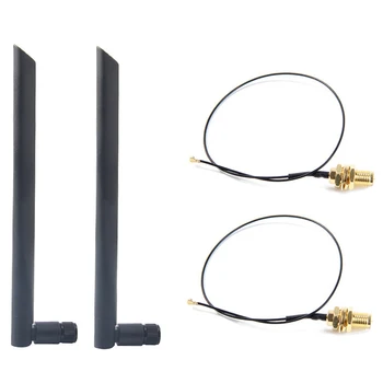 Dual Band 6Dbi Wireless Wifi Antena RP-SMA+MHF4 Cablu Coadă Pentru AX200 AC9260 unitati solid state M. 2 Card Wireless WIFI/WLAN Module
