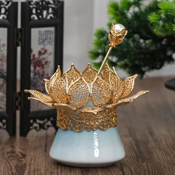 Floare De Lotus Coroana Hanfu Coroana De Păr Accesorii Par Bețișoare Pentru Chifle Antic Chinez Cosplay