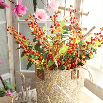 Flori artificiale Grămadă Petrecere de Nunta Decor de Masă Uscată Buchet de Flori Acasă de Crăciun DIY Berry Flori False
