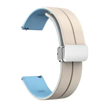 HAODEE 20mm Curea de Ceas Silicon Pentru Samsung Galaxy Watch 4/5/Active 2 Cataramă Magnetică Watchband Bratara Correa Huawei GT2/3