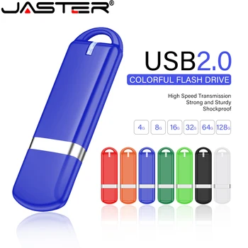 JASTER USB 2.0 Flash Drive 128GB Plastic Pen Drive cu Cutie Stick de Memorie de 64GB 32GB 16GB de Afaceri de Moda Cadou U Disk pentru Laptop