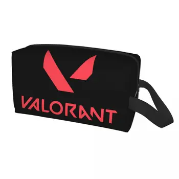 Joc Personalizat Valorant Logo-Ul De Călătorie Sac De Cosmetice Pentru Femei Articole De Toaletă Machiaj Organizator Doamna Frumusete De Stocare Dopp Kit