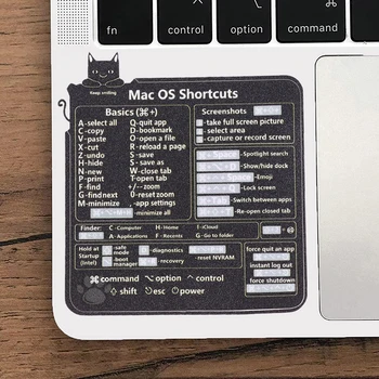 Mac OS Referință Tastatură de comenzi rapide de Calculator Autocolant Adeziv Detașabil Autocolante Pentru Referință Rapidă de la Tastatură Ghid Negru