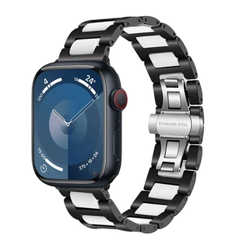 Metal ceramica curea de ceas Pentru Apple watch 49mm 45mm 41mm 44mm 42mm 40mm înlocuire bratara Pentru Seria Ultra2 9 8 7 6 5 4 3 SE
