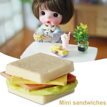 Mini Alimente Pâine Sandwich De Decorare Bucătărie Pretinde Joaca Copii, Casă De Păpuși De Jucărie