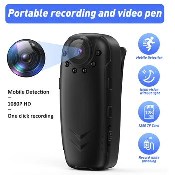 Mini camera Video 1080P Corpul Cam Video Recorder Viziune de Noapte de Detectare a Mișcării Baterie de Mare Mini Camera espia Suport TF Card