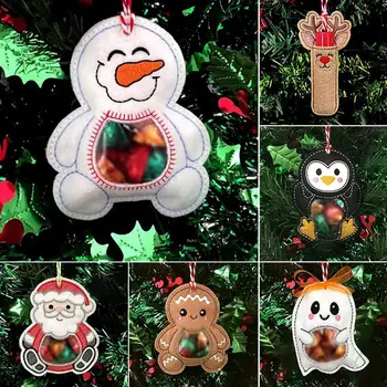 Moș crăciun Drăguț Trata Pungile de Ornament pentru Pomul de Crăciun Decor Pentru 2023 2024 Acasă Consumabile Partid V0I0