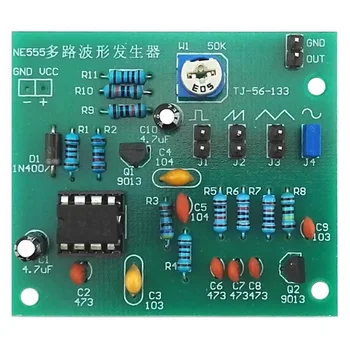 NE555 Multi-Canal Generator de forme de Undă Modulul de Sine Triunghi Pătrat Val DIY Kituri Pentru Auto Produs Electronic Accesorii