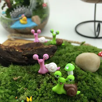 NOI de Vânzare Fierbinte in Miniatura Melc Figurina Decor de Basm Grădină casă de Păpuși Ornament Culoare Aleatorii