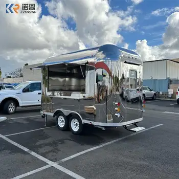 Noua Inghetata Cart Mobile Strada Concesiune De Alimente Trailer Foodtruck Airstream Camion De Alimente Cu Bucătărie Completă De Echipamente De Restaurant