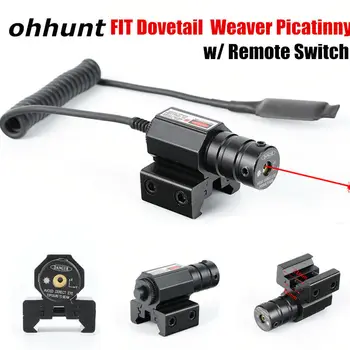 Ohhunt-Red Dot Laser Aplicare cu Comutator, se Potrivesc 11mm coadă de rândunică 20mm Picatinny Feroviar