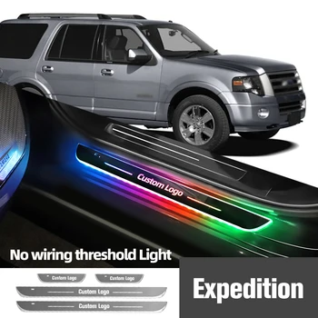 Pentru Ford Expedition 1999-2017 2009 2015 2016 Masina Pragului de Ușă de Lumină Personalizate Logo-ul LED-uri de bun venit Pragul Pedala de Lampa Accesorii