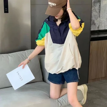 Primavara-Vara Pentru Femei Hanorac Tricou Maneca Lunga Pulover De Hip-Hop Streetwear Liber Casual Moda Coreeană Jacheta De Înaltă Calitate