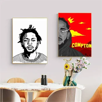 Rapper-ul Kendrick Lamar rece de Bună Calitate, Printuri Si Postere Kraft Hârtie Autocolant DIY Cameră Bara de autocolante de perete Decor Sala Mare Szie