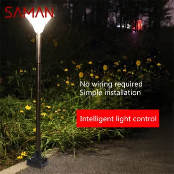 SAMAN Lumina Solara Contemporane Gazon Lampa de 39 de LED-uri Impermeabil IP65 în aer liber Decorative Pentru Curte Park Garden