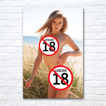 Sexy Nud Fata frumoasa Blonda Postere Canvas Printuri Neînrămate Tablouri de Arta de Perete Imaginea de Băiat Dormitor Decor Baie