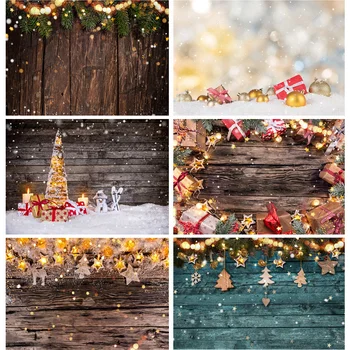 SHUOZHIKE Crăciun Scanduri de Lemn Tema Fotografia de Fundal de Zăpadă Fundaluri Pentru Studio Foto Recuzită MMSD-05