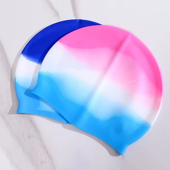 Silicon Adult rezistent la apa de Înot Capac de Culoare Gradient Parul Uscat Capac de Înot pentru Barbati Femei Proteja Urechile de Înot Pălărie de Înot Accesorii