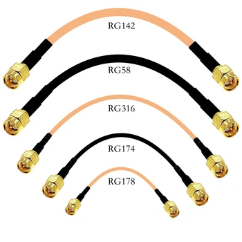 SMA tată să-SMA Male Plug Jack Conector RF Pigtail Cablu de Extensie de 15 cm 6