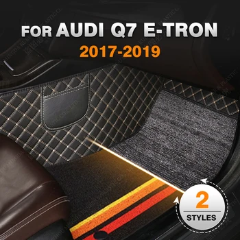 Strat dublu Auto Covorase Pentru Audi Q7 e-tron 2017 2018 2019 Auto Personalizate Picior Tampoane covor de Acoperire Accesorii de Interior