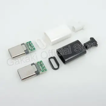 USB 3.1 TYPE C de 24 de Pini de sex Masculin Sudura în puncte de-Conector Adaptor cu Locuințe de Tip C de Încărcare Prize Cablu de Date Accesorii de Reparare