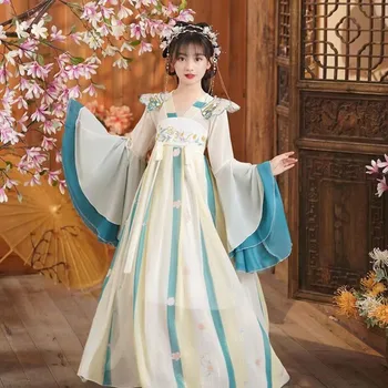Vechi Costume de Halloween Hanfu pentru Copii Fete Prințesă Chineză Tradițională Copii Rochie Eleganta Dinastiei Tang Dans Uzura