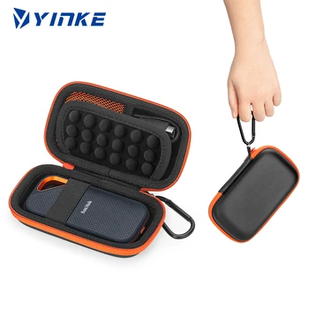 YINKE SSD Caz de Hard Disk EVA Greu Capacul de Protecție Portabil Compatibil cu Samsung T7 / T7 Atinge Caz de Călătorie Sac de Depozitare