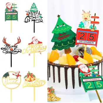 Ziua Favoruri Creative Acrilice Crăciun Fericit Desert Introduce Xmas Decor Tort De Crăciun Cake Topper