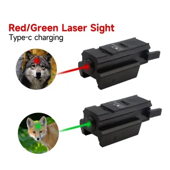 Încărcare USB Model de Vânătoare Mini Compact Red Dot Laser cu Picatinny de Montare pentru Pistol Pistol de Mână Verde Red Dot Vedere cu Laser